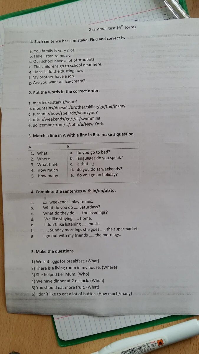 Final Test form 5 ответы 5 класс. Тест.6 form. Form 6 Test 6 английский. Test 6 form 6 класс ответы. Final test 4