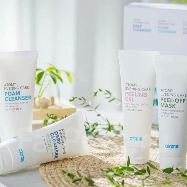 Deep cleanser atomy. Корейская косметика Atomy Evening Care 4 Set. Атоми набор Evening Care. Атоми Ивнинг Кеар набор. Атоми корейская косметика Атоми.