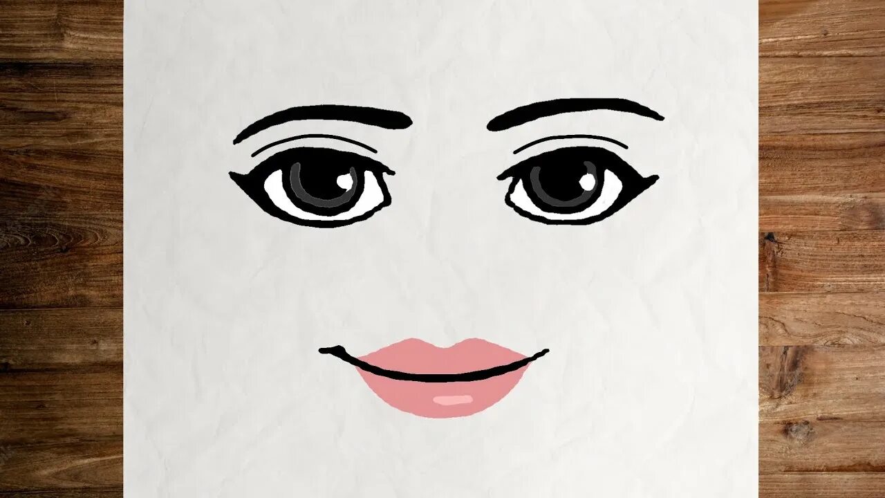 How to draw Roblox Woman Face 