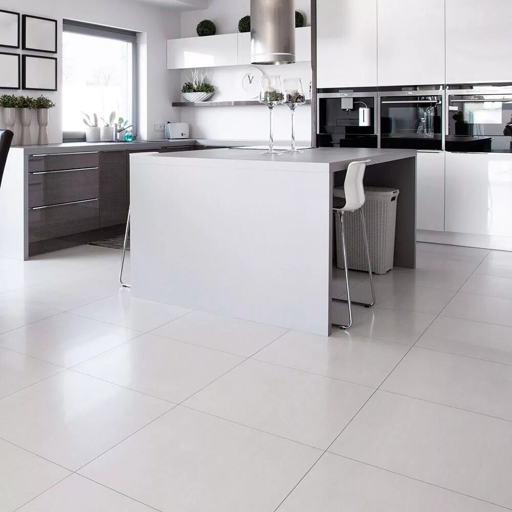 Maxi V5 13" x 51" x 0.3mm Laminate Flooring in Super Gloss Arctic White Flooring