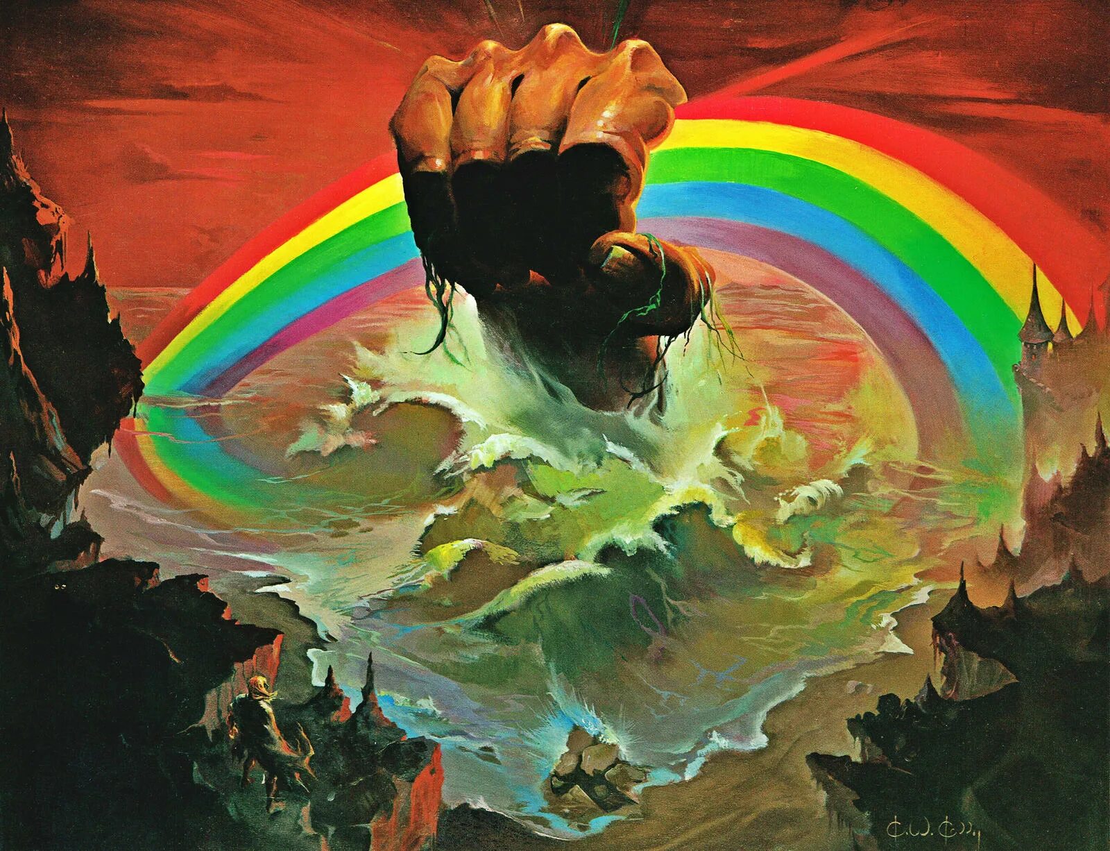 Rising rainbow. Ritchie Blackmore's Rainbow & Rising. Rainbow Rising 1976. Кен Келли Rainbow. Ritchie Blackmore's Rainbow логотип.