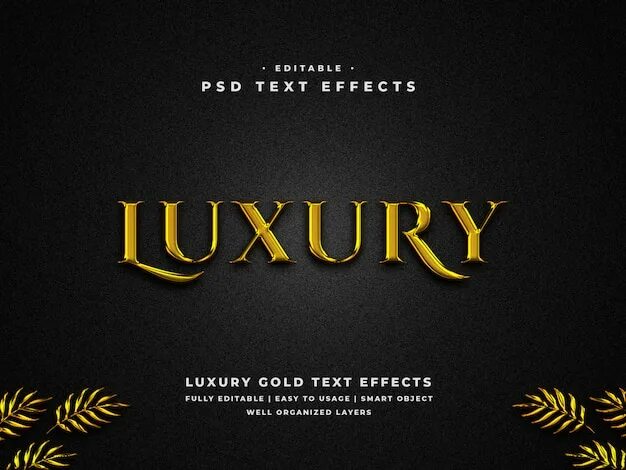 Золотой текст PSD. "Luxury Gold Tex" ООО. Luxury текст. Золотой текст. Черный текст на золотом