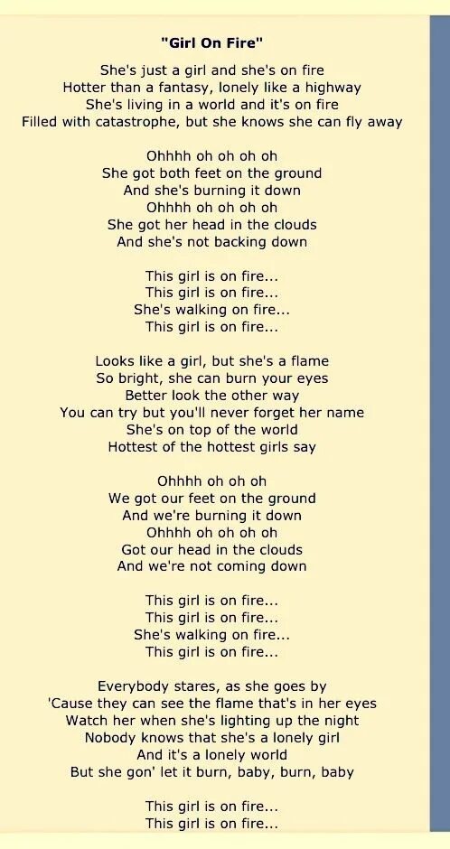 Текст песни girl i