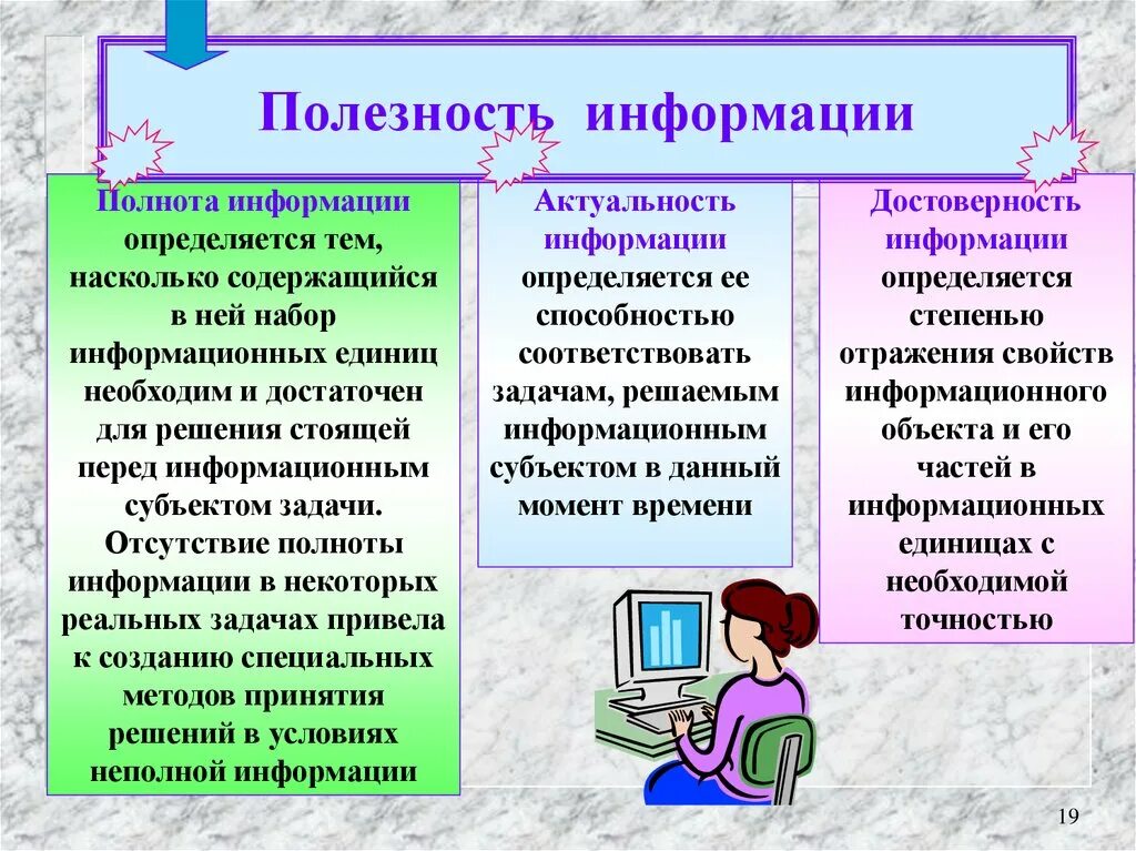 Полезной информации могут дать. Полезность информации примеры. Чем полезна информация. Полезномтьинформации пример. Свойства информации полезность примеры.