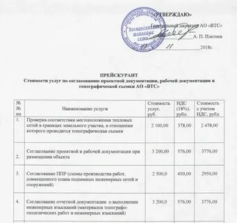 Прейскурант цен рб