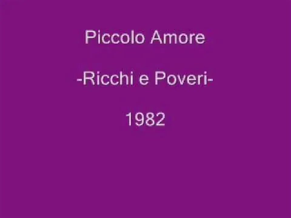 Piccolo amore