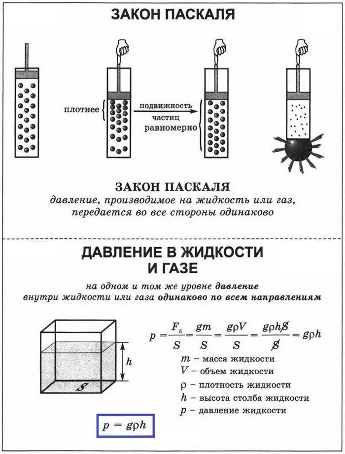 Давление в жидкости проверочная работа. Закон Паскаля физика 7 класс для жидкостей и газов. Давление жидкостей и газов закон Паскаля. Давление жидкости и газа закон Паскаля 7 класс. Передача давления жидкостями и газами закон Паскаля конспект.