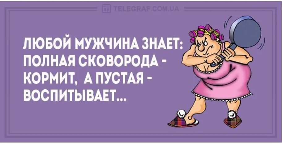 Женщина воспитывает мужа. Воспитание мужа юмор. Жена со сковородкой. Полная сковородка кормит пустая воспитывает. Любой мужчина знает что полная сковорода.