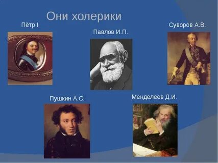 Личности холерики