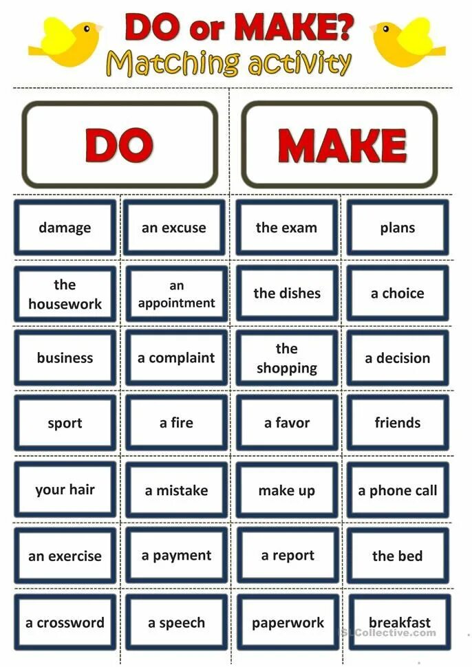 Make do Worksheets. Make do задания. Do make упражнения. Задание do or make. Do make exam