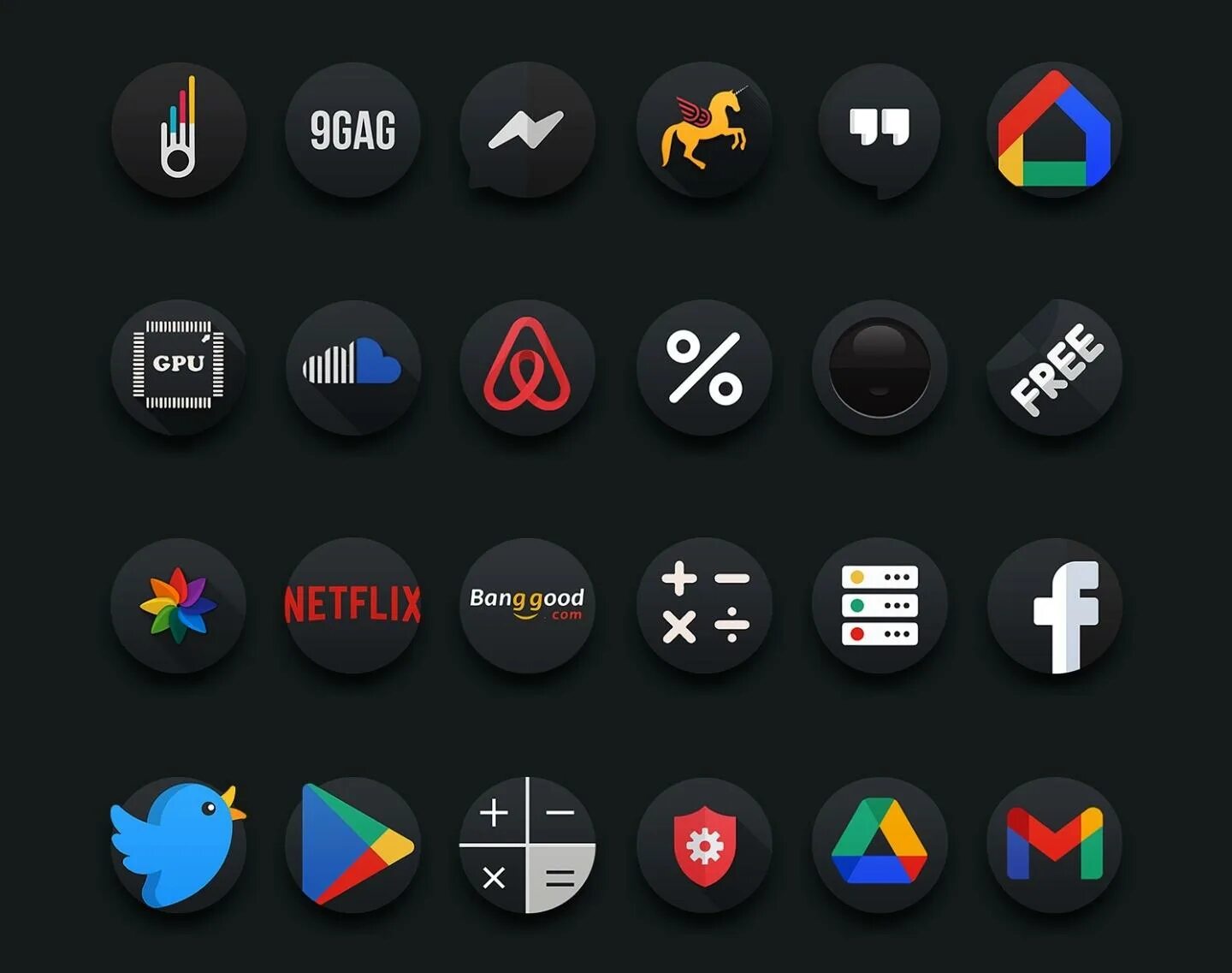 Icon pack для андроид. Dark icon Pack. 3d icon Pack для андроид. Icon Pack for application. Cool icon Pack Android.