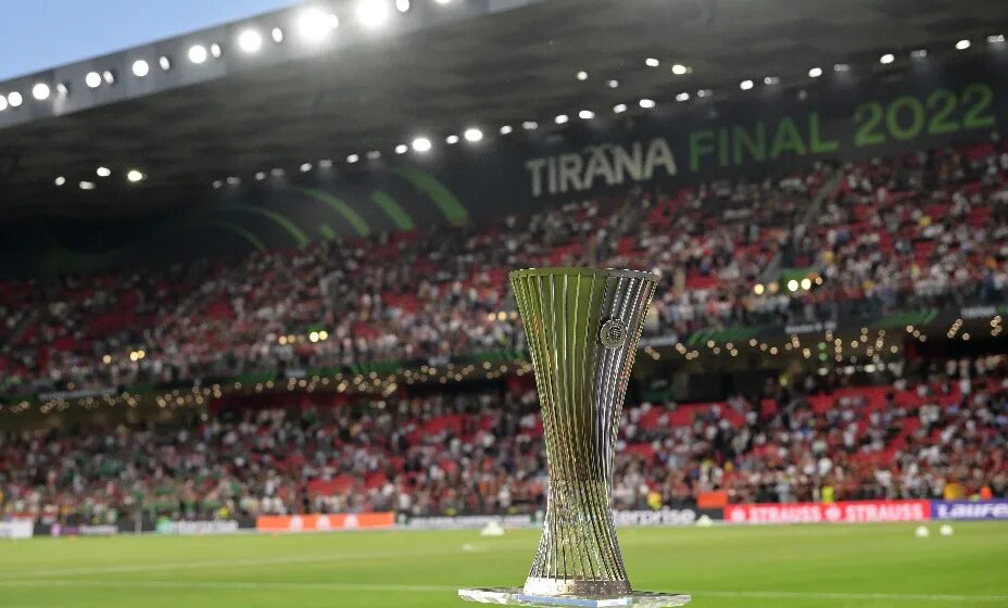 Лига конференций 2021-2022 финал. Кубок Лиги конференций УЕФА. Лига конференций трофей. Футбол конференция уефа
