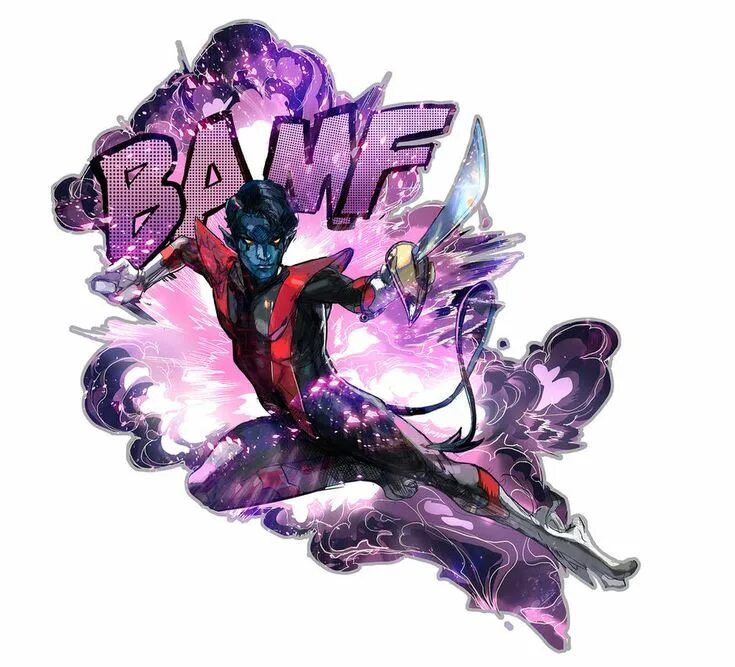 Bamf. Ночной змей марвел. marvel bamfs. nightcrawler tattoo. ночной змей алтимейт.