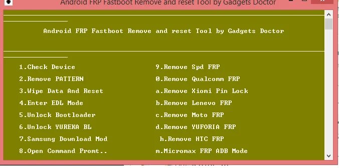 Fastboot frp