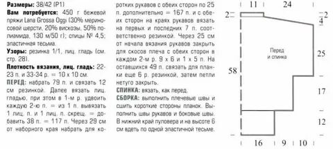 Схема вязания травка