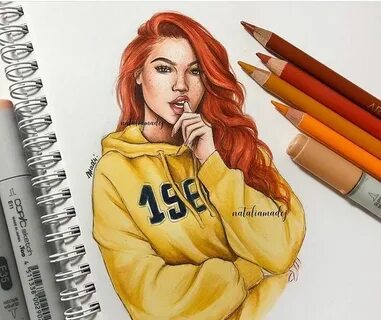 Девушки нарисованные маркерами