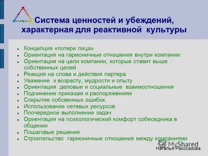 Система ценностей и убеждения