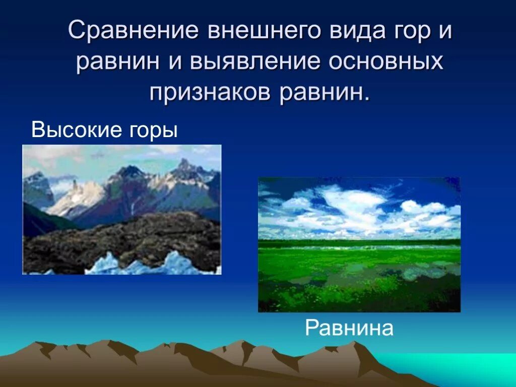 Жизнь людей в горах и на равнинах. Горы и равнины. Презентация на тему равнины. Рельеф суши равнины. Горы и равнины слайды.