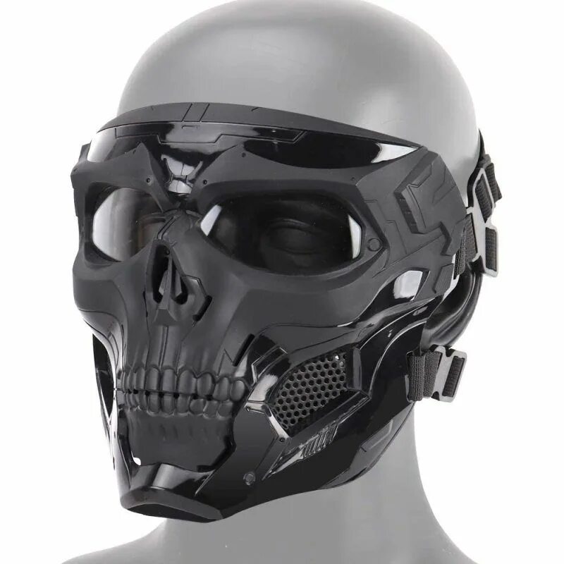 Купить маску россия. Маски Tactical Skull. Маска Tactical Skull Messenger as-ms0159b на лице. Маска аирсофт. Тактическая Airsoft пейнтбол шлем.