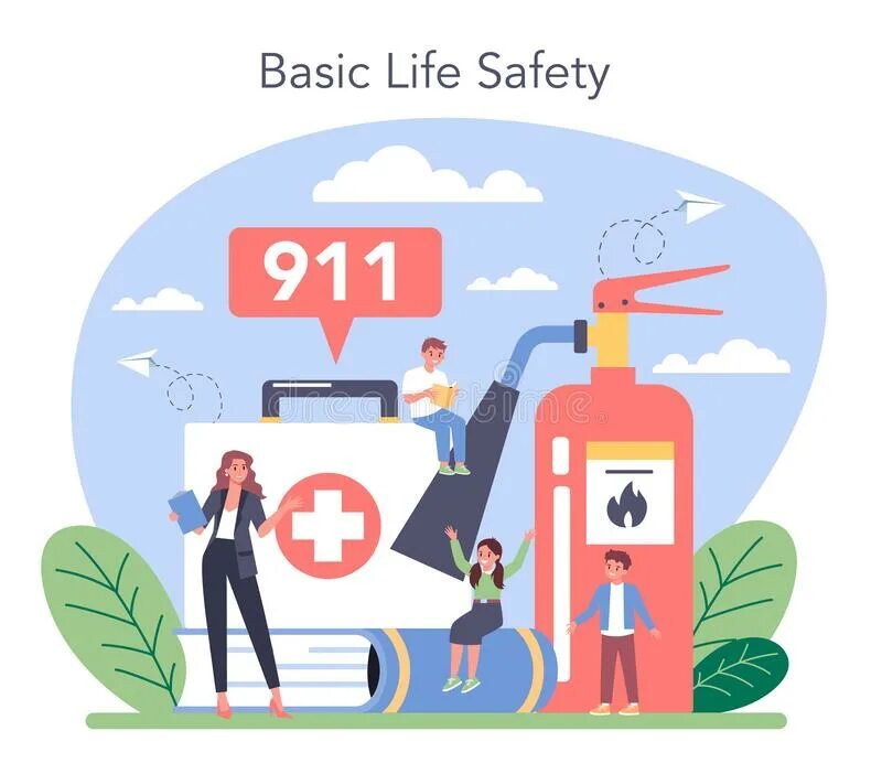 Life Safety. Safety illustration. Safety Illustrators. Life Safety subjects.