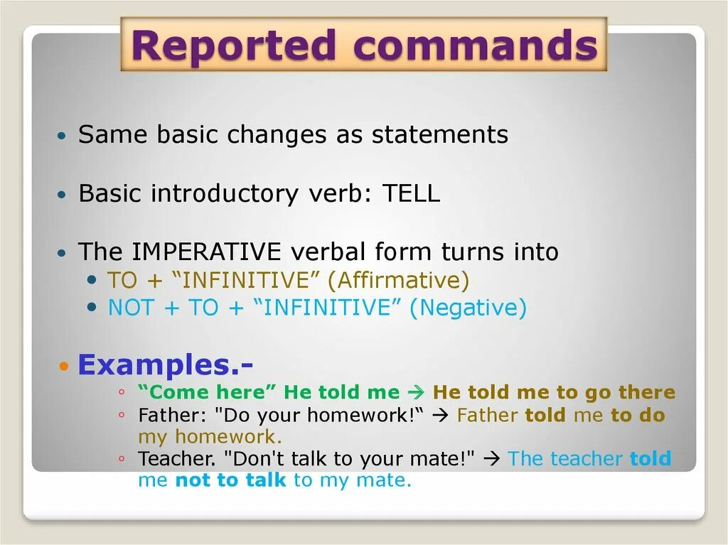 Reported Speech Commands. Reported questions and Commands. Reported Statements правило. Reported Speech requests.