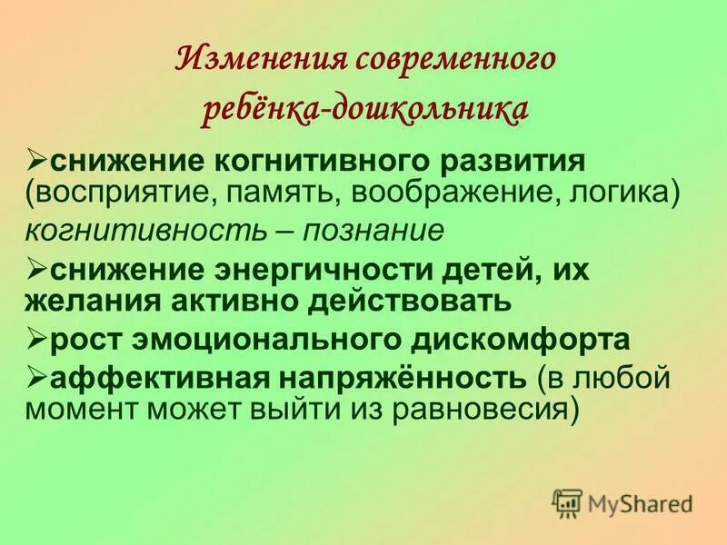 Современные изменения