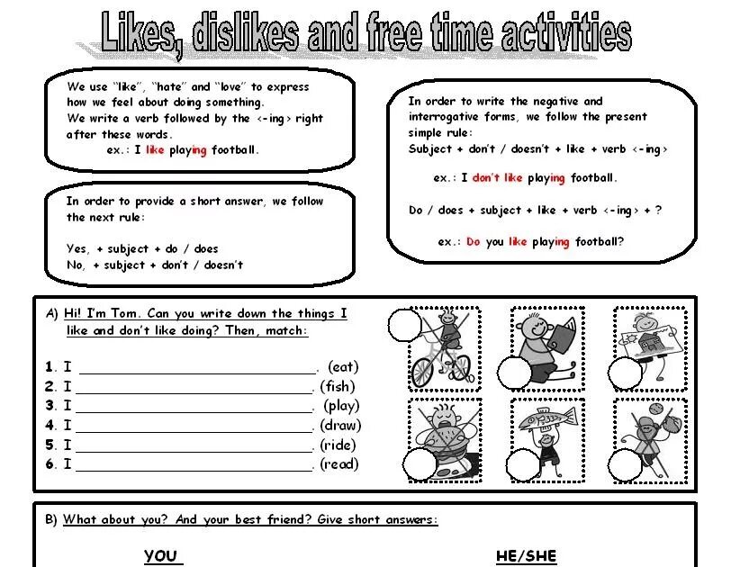 Like упражнения английский. Задания like + ing. I like doing задания. Упражнения like doing. Love like hate ing упражнения.