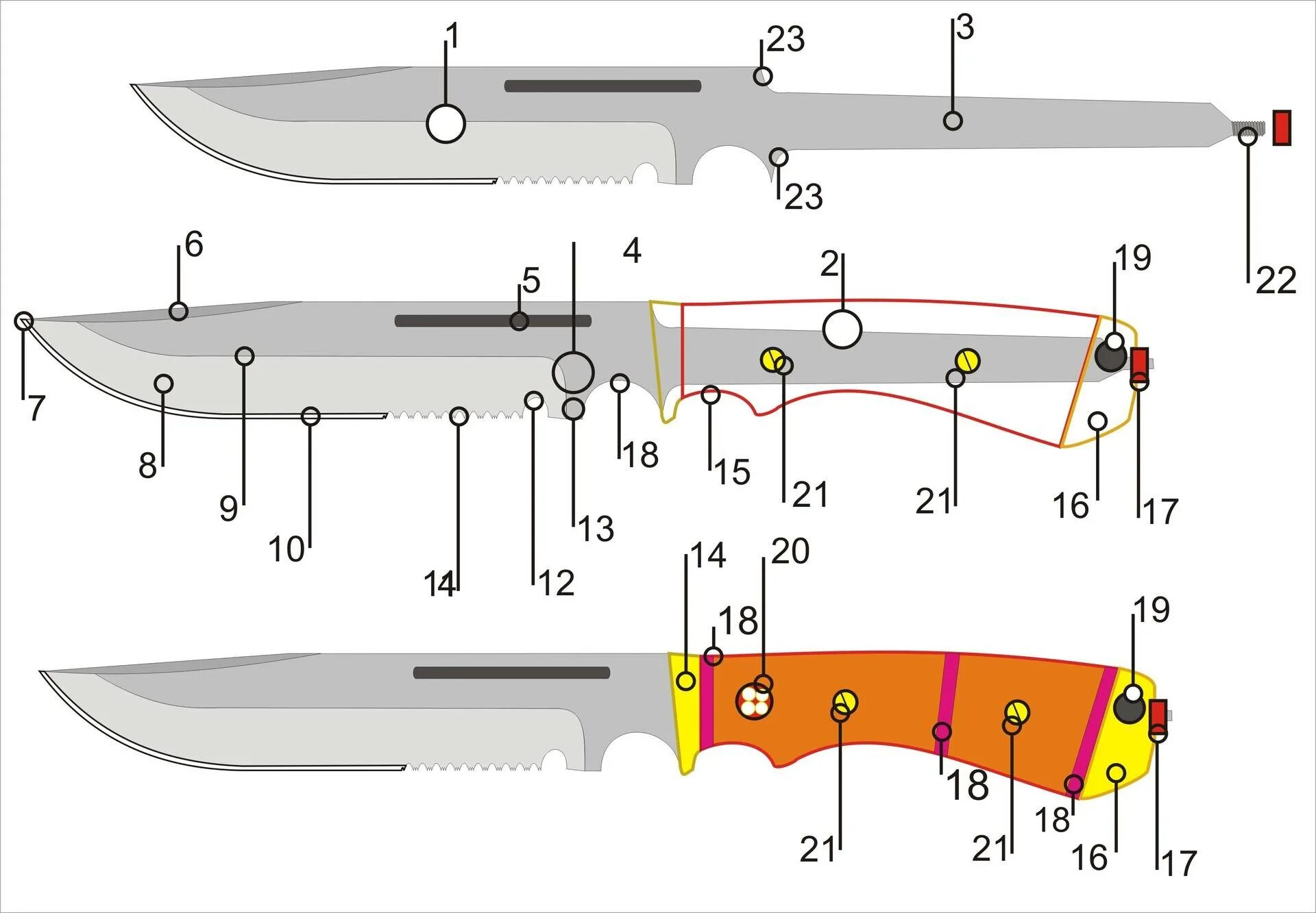 Какое лезвие для ножа. Форма рукояти ножа схема. Выкидной нож чертеж. Схема выкидного ножа. Лезвие для складного ножа чертеж.