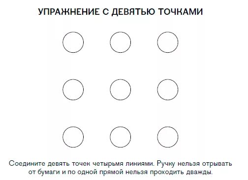 Соединить точки четырьмя линиями. Соединить 9 точек четырьмя линиями. Как соединить девять точек четырьмя линиями. Как соединить 9 точек. Как соединить 9 точек 4 линиями.