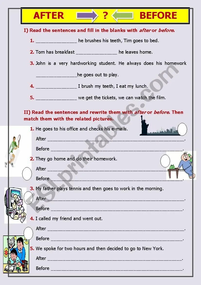 After that when. Before after worksheets. before after for kids. before after worksheets for kids. grammar: before - after.