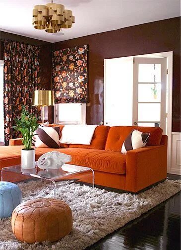 10 Different Ways to Decorate With Orange Spanish living room, Orange chairs liv