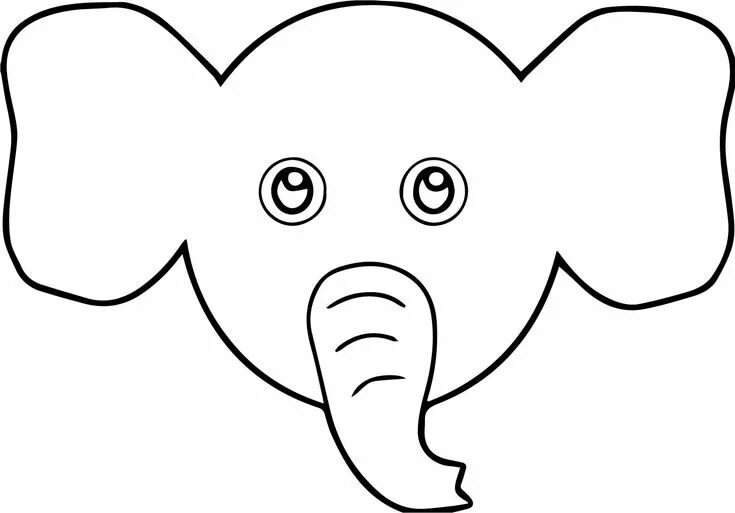 Слон шаблон для вырезания из бумаги Animales de la selva para colorear ✅ Escuela en la Nube Animales para pintar, An