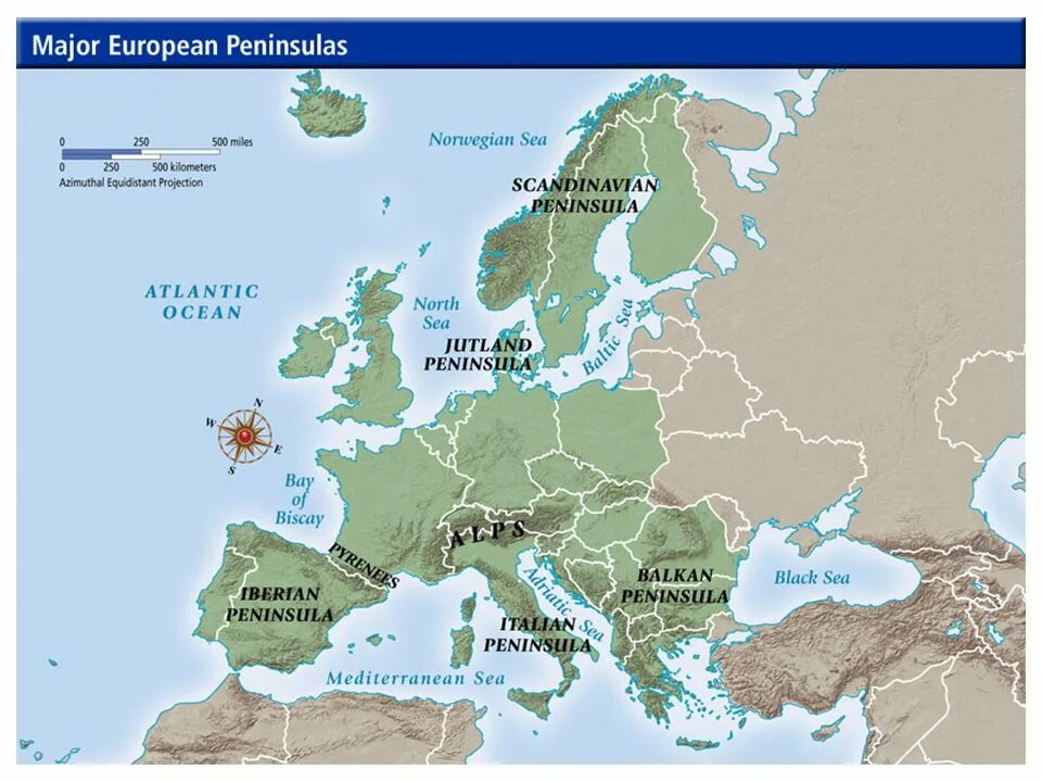 Океан на западе европы. Полуострова зарубежной Европы. Полуострова Европы на карте. Крупнейший полуостров Европы. Острова и полуострова Западной Европы.