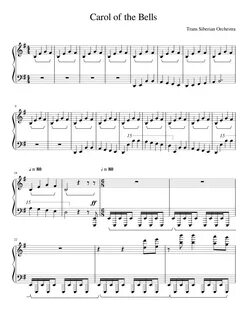 Carol of bells ноты для фортепиано