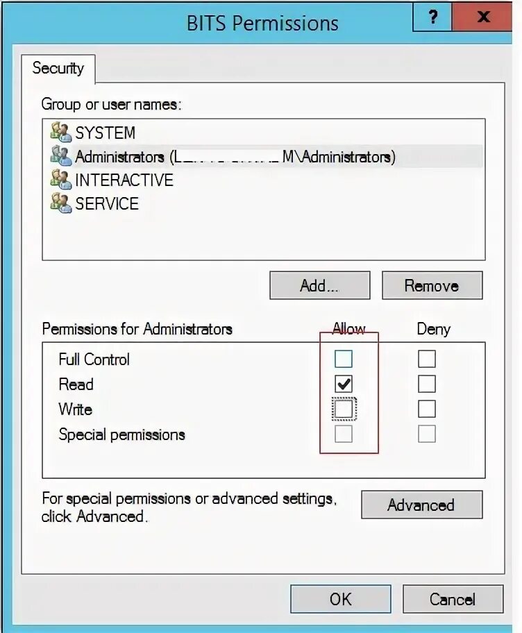 Permission bits. Permission bits