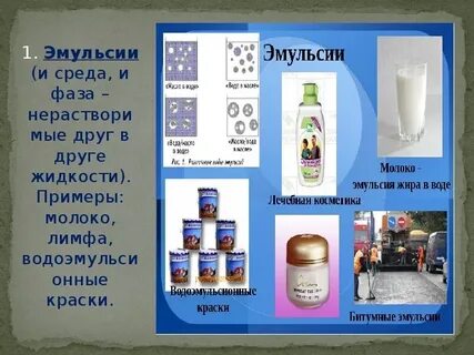 К эмульсиям относится