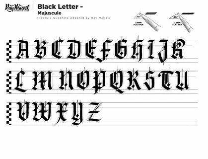 Black Letter Worksheets & Free Font! 