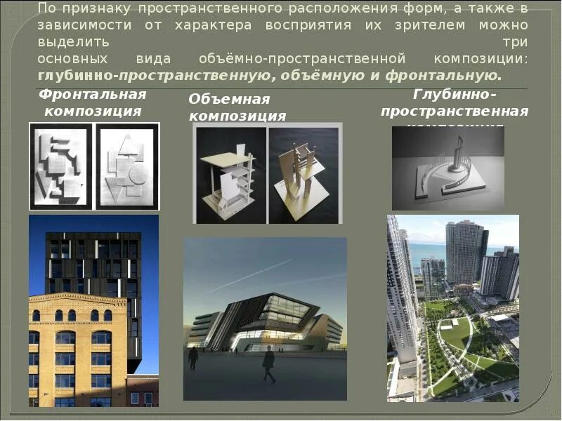 Виды пространства примеры. Типы объемно-пространственной композиции. виды пространственной композиции в архитектуре. глубинно пространственная композиция здания. виды композиции глубинно пространственная.