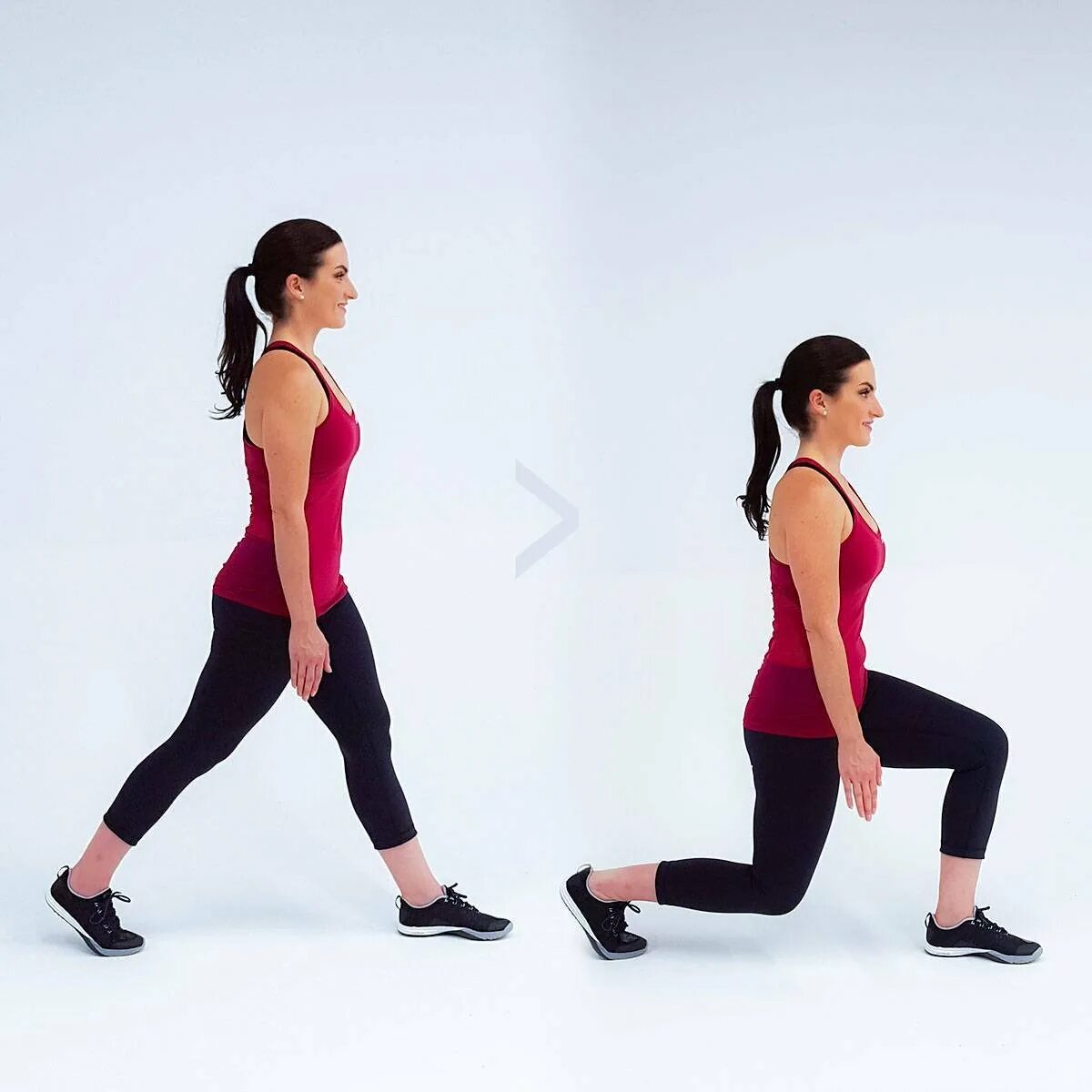 Выпаду из. Глубокий выпад. Выпад с подъемом ноги. Плиометрические приседания. Упражнение выпады вперед.