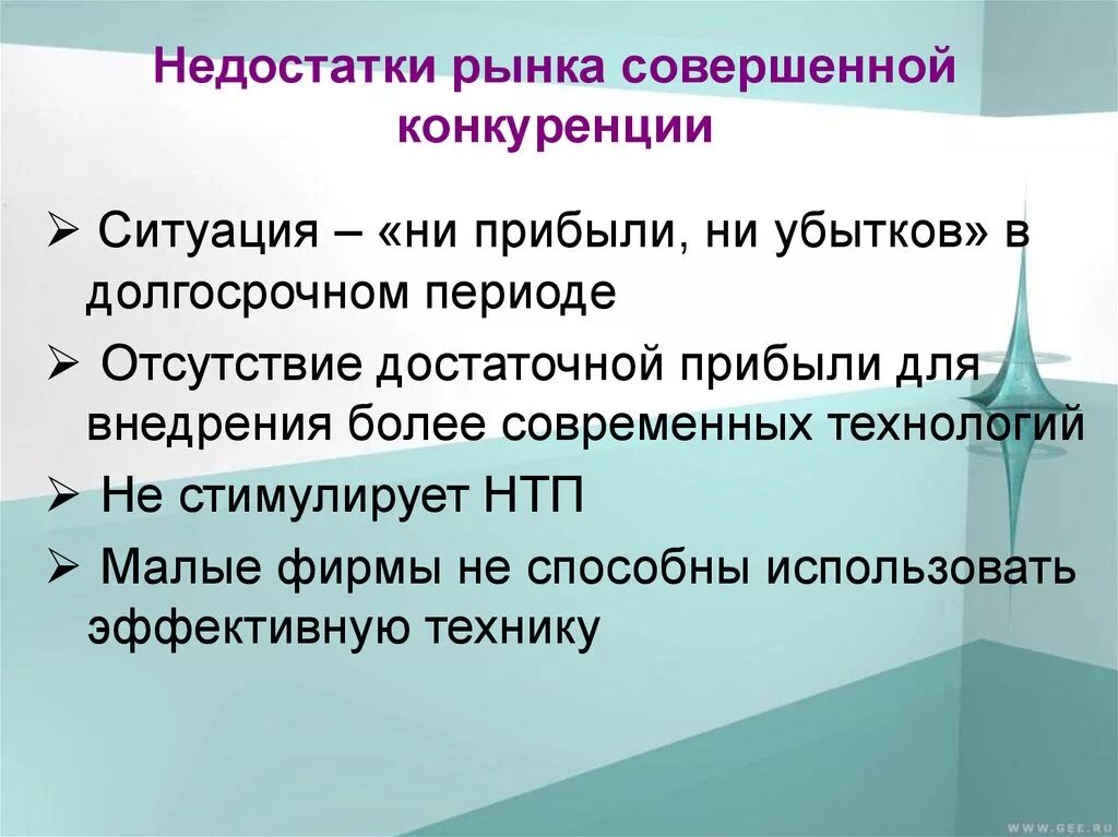 Недостатки рыночной конкуренции