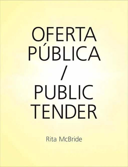 Public tender. Public tender