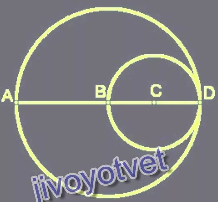 Известно что точка b. Большой радиус равен. Радиус большой и радиус маленький. Ad,BC диаметр окружности. Единственная окружность.