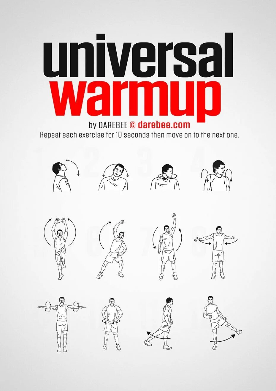 Упражнения для разминки перед тренировкой. DAREBEE warm up. Workout warm up. Warming up exercises.