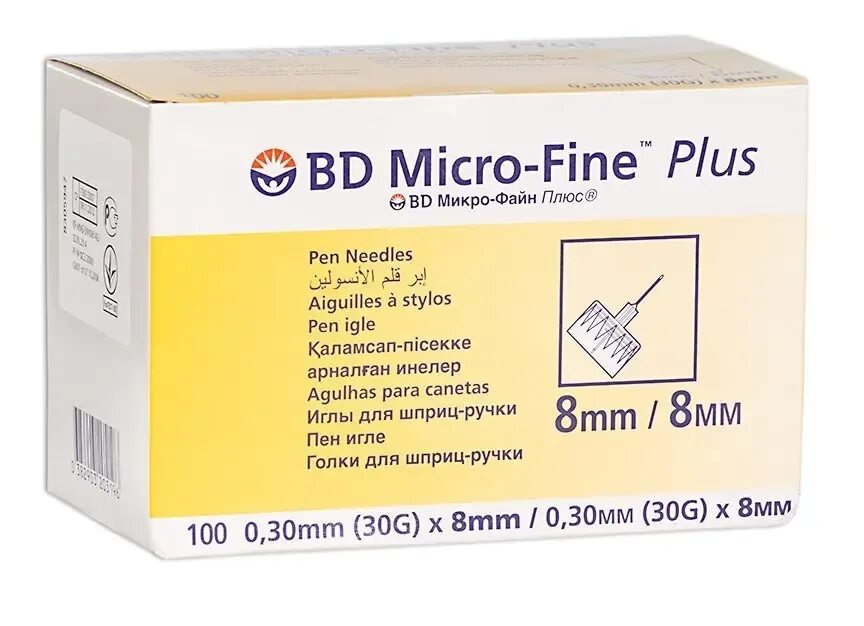 Семавик иглы к препарату. Иглы bd Micro-Fine Plus 0,30 мм (30g) х 8 мм, 100 шт. Игла bd микро-Файн плюс д/шприц-ручки 30g (0,3 х 8 мм) №1*100. Иглы для шприц-ручки bd Micro-Fine Plus 30g №100. Игла для шприц ручки 0,30*8 мм bd Micro-Fine 100 штук.