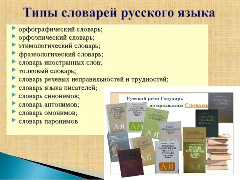 Сколько словарей надо издать. Виды словарей русского языка. Словари русского языка виды словарей. Основные типы словарей и справочников. Словари русского языка список.