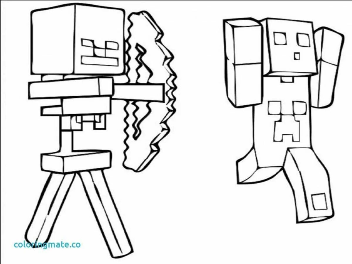 Раскраска майнкрафт для 5 6 лет. Разукрашки майнкрафт скелет. Раскраска для мальчиков майнкрафт Стив и КРИПЕР. Раскраска Minecraft Стив. КРИПЕР И Стив раскраска.