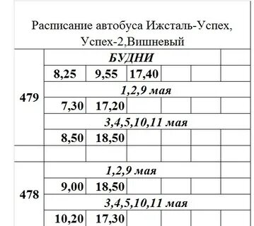 Расписание 305 ижевск