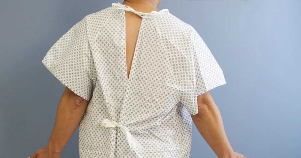 Накидка медицинская. Халат пациента. Рубашка для пациента. Халат для больных. Медицинская рубашка для пациентов.