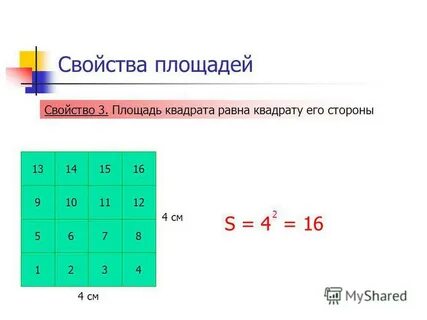 Свойства площадей 8 класс