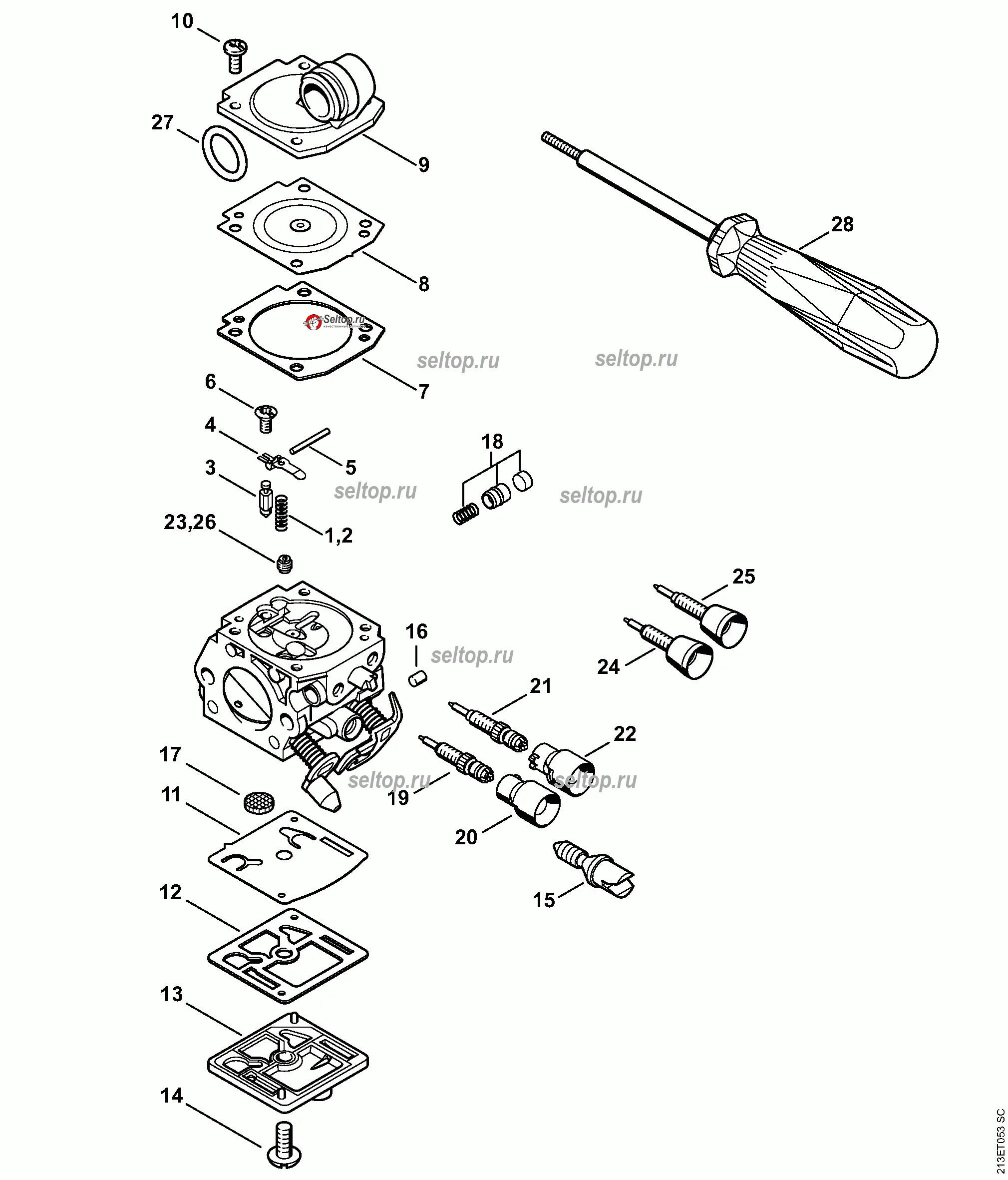 Карбюратор C3R-S236, C3R-S279 для бензопилы Stihl MS 361, MS 361 C купить в Моск